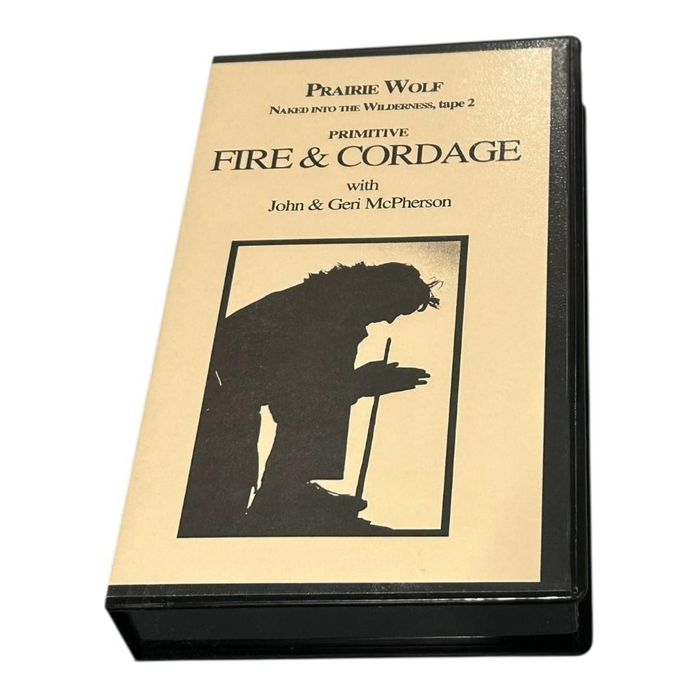 Vintage Prairie Wolf Primitive Fire & Cordage VHS 1992 John & Geri McPherson
